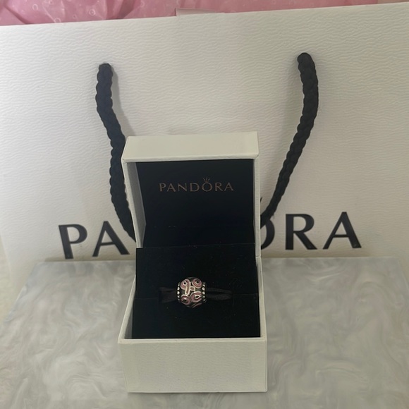 Pandora Charm Breast Cancer Ribbon - Picture 1 of 3